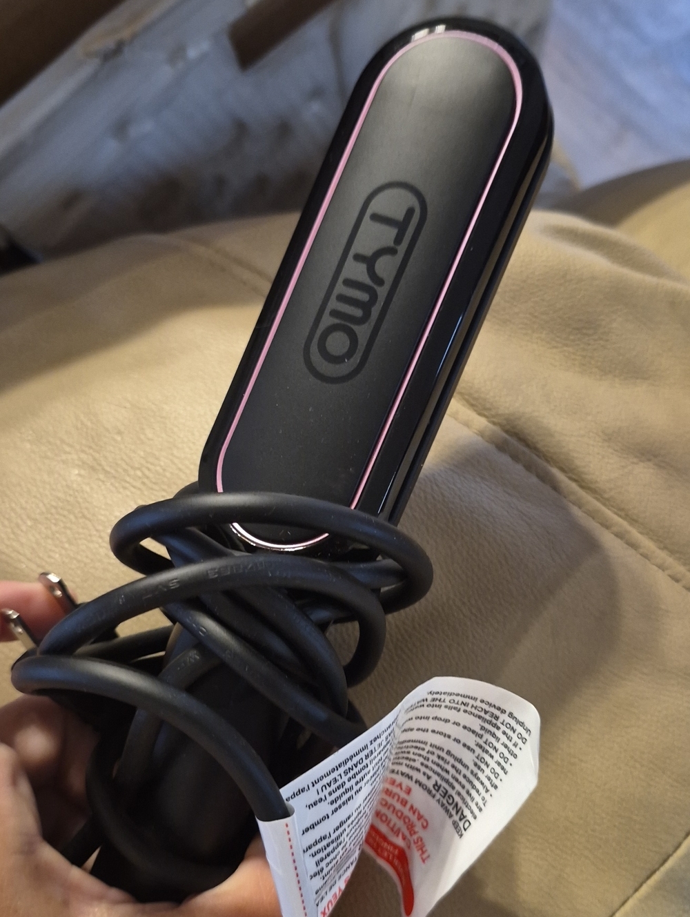 Tymo Pink Hair Brush Straightener Like New